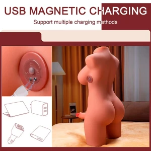 XISE - MIAH LADY BOY KOBIECA TORSO Z DILDO Z WIBRACJÄ I PCHANIEM 55 CM